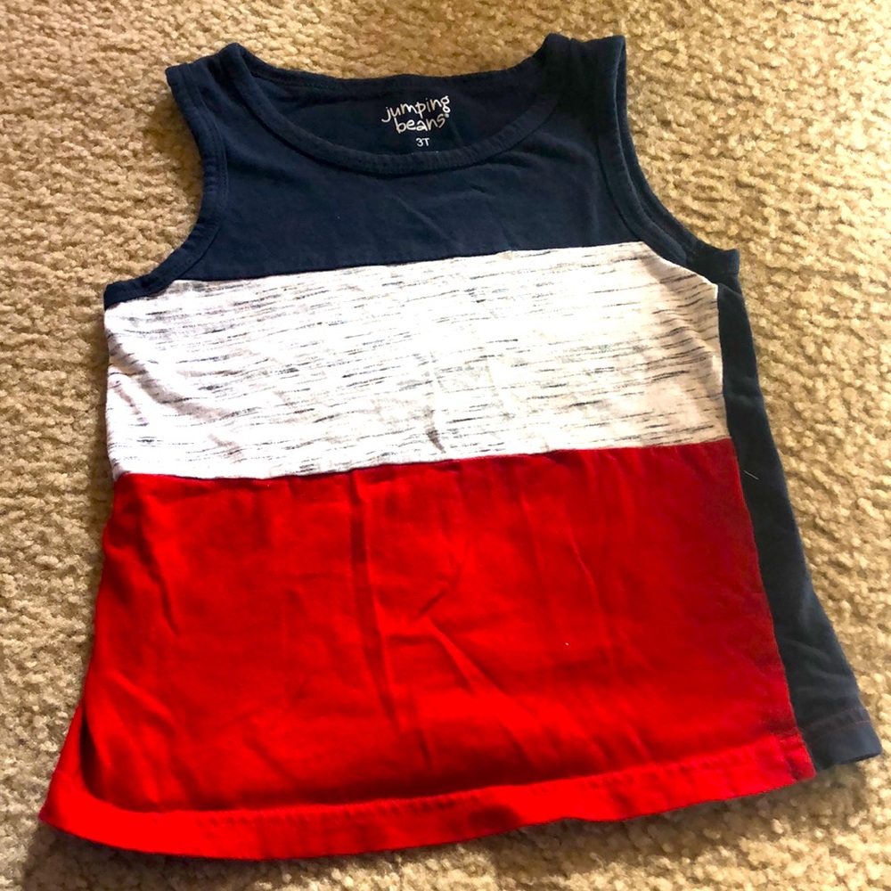 Jumping beans 3T color block tank